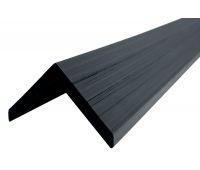 Уголок из ДПК 50x50x4000 для вертикальной стеновой панели NauticPrime Ко-Экструзия, Тёмно-серый