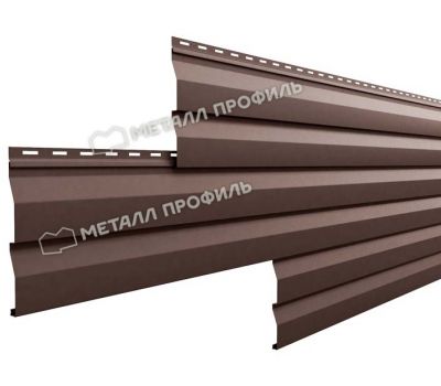 Металлический сайдинг МП СК-14х226 (ПЭ-01-8017-0.5) Коричневый шоколад от производителя  Металл Профиль по цене 754 р
