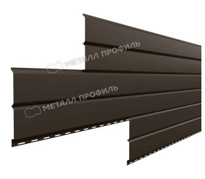 Металлический сайдинг Lбрус-15х240 NormanMP (ПЭ-01-RR32-0.5) Темно-коричневый от производителя  Металл Профиль по цене 419 р