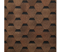 Гибкая черепица Шестигранник Коричневый Гибкая черепица Шестигранник Коричневый